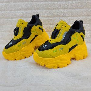 Anthony Wang Lace Less Platform Hidden Wedge Sneakers